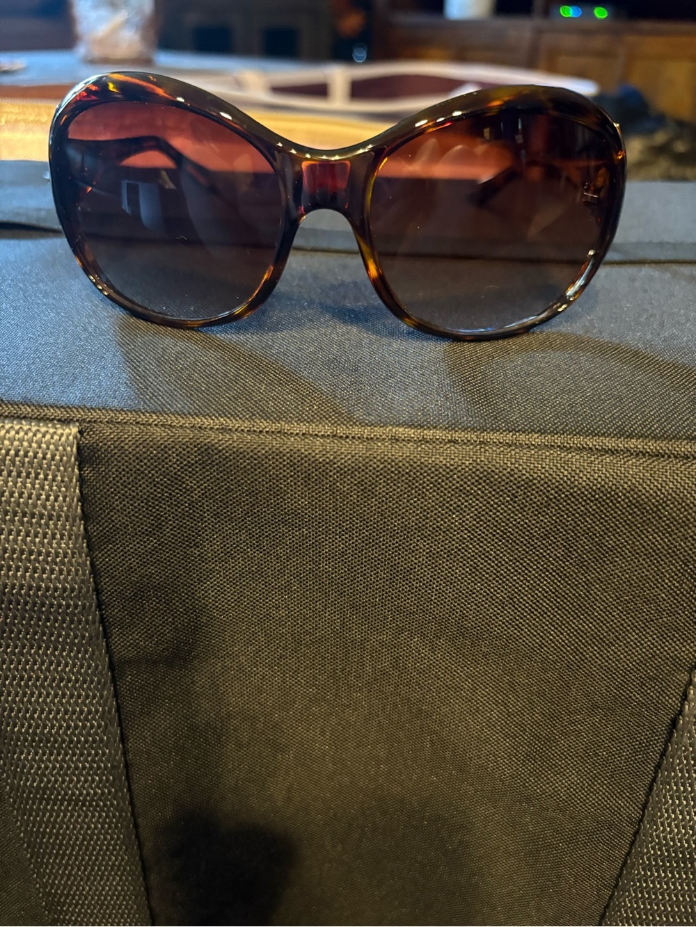 Joan Rivers Tortoiseshell Sunglasses with Brown Gradient Lenses